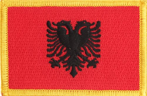 Albanien  Flaggenaufnäher