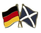Deutschland - Schottland  Freundschaftspin ca. 22 mm