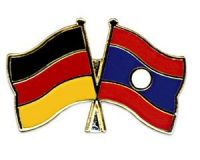Deutschland - Laos  Freundschaftspin ca. 22 mm