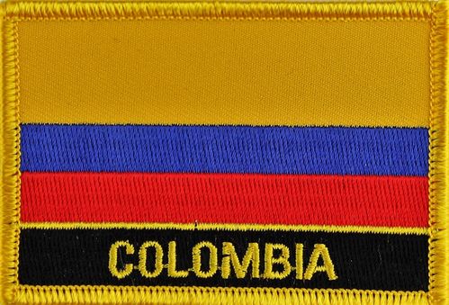 Kolumbien  Flaggenpatch mit Ländername