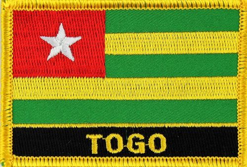 Togo Flaggenpatch mit Ländernamen