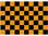 Schwarz/Orange Karo Flagge 90*150 cm