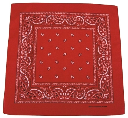 Bandana, rot-weiß, Gr. 55 x 55 cm, Baumwolle