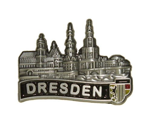 Pin Dresden Silberfarben