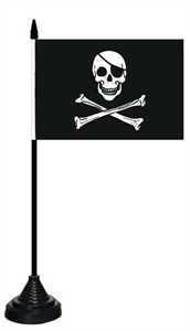 Tischflagge Pirat Skull& Bones