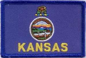 Kansas Flaggenaufnäher