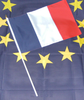Frankreich Stockflagge 30*45 cm