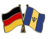 Deutschland - Barbados  Freundschaftspin ca. 22 mm