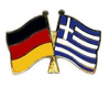 Deutschland - Griechenland Freundschaftspin ca. 22 mm