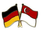 Deutschland - Singapur  Freundschaftspin ca. 22 mm