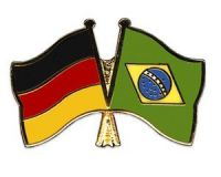 Deutschland - Brasilien Freundschaftspin ca. 22 mm