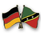 Deutschland - St.Kitts und Nevis  Freundschaftspin ca. 22 mm