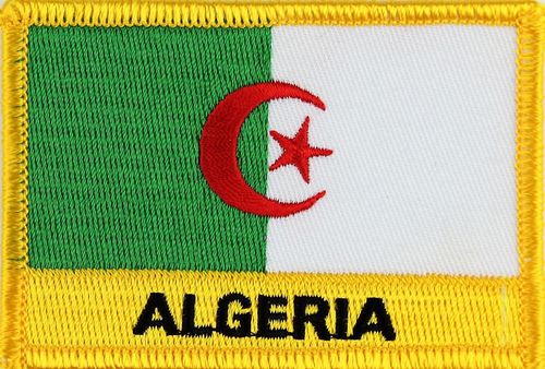 Algerien  Flaggenpatch mit Ländername
