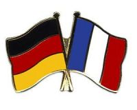 Deutschland - Frankreich  Freundschaftspin ca. 22 mm