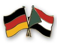 Deutschland - Sudan  Freundschaftspin ca. 22 mm