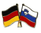 Deutschland - Slowenien  Freundschaftspin ca. 22 mm