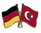 Deutschland - Türkei  Freundschaftspin ca. 22 mm