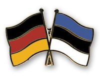 Deutschland - Estland  Freundschaftspin ca. 22 mm
