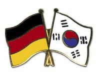 Deutschland - Südkorea  Freundschaftspin ca. 22 mm