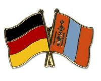 Deutschland - Mongolei  Freundschaftspin ca. 22 mm