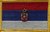 Serbien mit Wappen Flaggenaufnäher