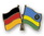 Deutschland - Ruanda  Freundschaftspin ca. 22 mm