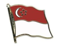 Singapur  Flaggenpin ca. 20 mm