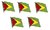 Guyana  Flaggenpin ca. 20 mm
