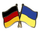Deutschland - Ukraine  Freundschaftspin ca. 22 mm