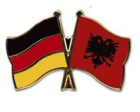 Deutschland - Albanien  Freundschaftspin ca. 22 mm