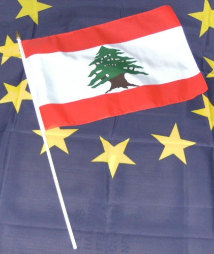 Libanon Stockflagge 30*45 cm