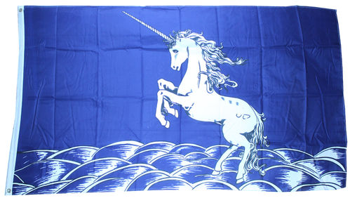 Einhorn auf blauem Hintergrund Flagge 90*150 cm