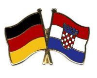 Deutschland - Kroatien Freundschaftspin ca. 22 mm