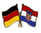 Deutschland - Kroatien Freundschaftspin ca. 22 mm