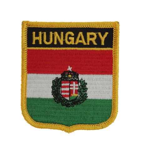 Ungarn mit Wappen  Wappenaufnäher