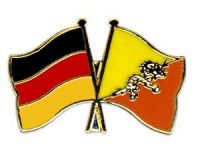 Deutschland - Bhutan  Freundschaftspin ca. 22 mm