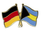 Deutschland - Bahamas  Freundschaftspin ca. 22 mm