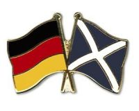 Deutschland - Schottland  Freundschaftspin ca. 22 mm