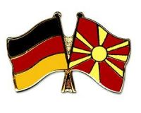 Deutschland - Mazedonien  Freundschaftspin ca. 22 mm