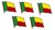 Benin  Flaggenpin ca. 20 mm