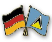 Deutschland - St.Lucia  Freundschaftspin ca. 22 mm
