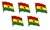 Ghana Flaggenpin ca. 20 mm