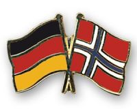 Deutschland - Norwegen  Freundschaftspin ca. 22 mm