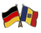 Deutschland - Andorra  Freundschaftspin ca. 22 mm