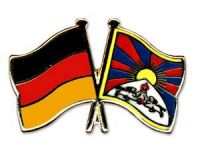 Deutschland - Tibet  Freundschaftspin ca. 22 mm