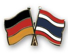 Deutschland - Thailand  Freundschaftspin ca. 22 mm