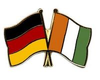 Deutschland - Elfenbeinküste  Freundschaftspin ca. 22 mm