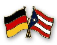 Deutschland - Puerto Rico  Freundschaftspin ca. 22 mm
