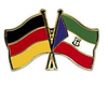 Deutschland - Äquatorialguinea  Freundschaftspin ca. 22 mm