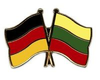 Deutschland - Litauen  Freundschaftspin ca. 22 mm
